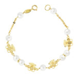 Pulsera comunión perla osito