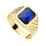 Sello oro piedra color