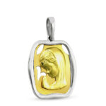 Medalla Bicolor Virgen calada