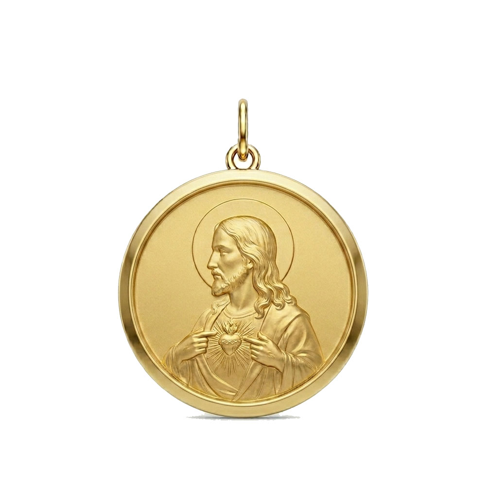 P000600587 Medalla oro Sagrado Corazón