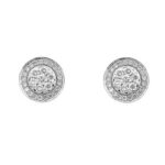 Pendiente oro blanco diamantes