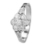 Sortija oro flor diamantes