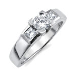 Sortija oro blanco diamantes