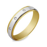 Alianza bicolor 3 diamantes