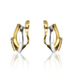 Pendiente oro carril circonita