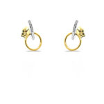 Pendientes oro 18kts bicolor