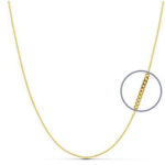Cadena barbada maciza 1mm 60cm