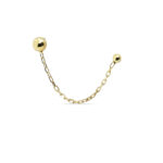Piercing oro bola cadena