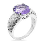 Sortija oro diamantes amatista