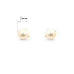 Pendientes garra perla 7mm