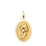 Medalla Virgen niña oval