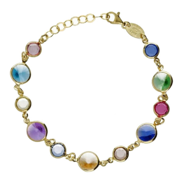 Pulsera Basic multicolor chapada