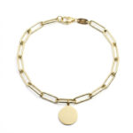 Pulsera oro18Kts disco 10mm