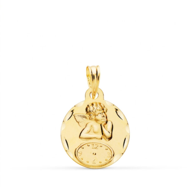 Medalla Ángel de la guarda con reloj