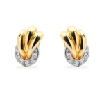 Pendientes 3 hojas circulo circonita
