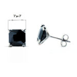Pendiente cuadrado garra 7x7 negro