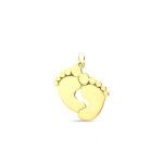 Colgante pies oro 20mm