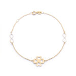 Pulsera fina infinito trébol