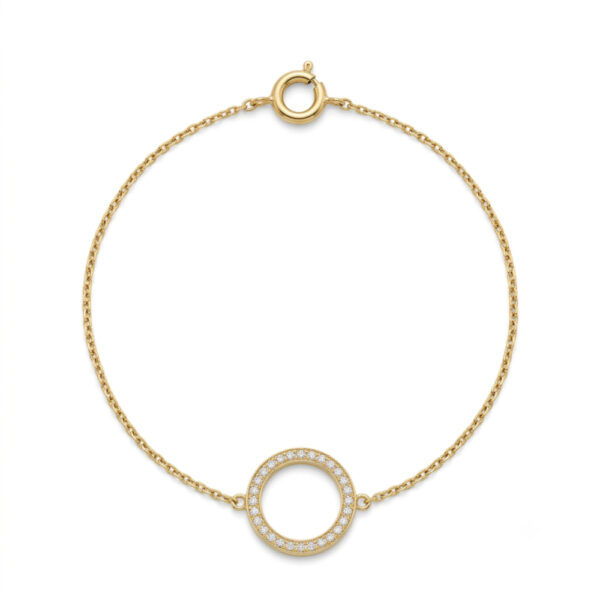 Pulsera fina circulo circonita