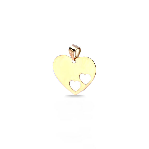Colgante corazón calado doble 14mm