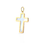 Cruz oro nácar 18x13mm