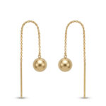 Pendientes bola 5mm cadena barra