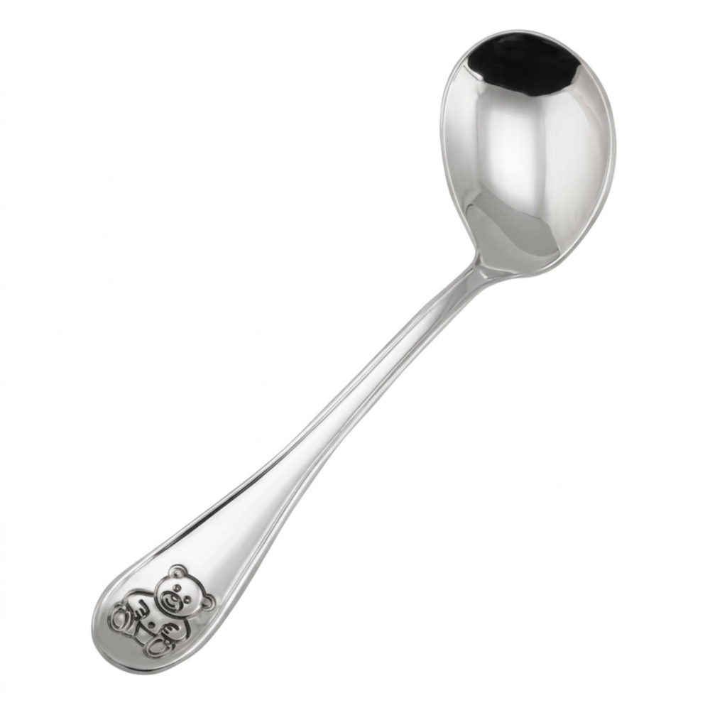 P005000144 Papillera plata oso 14cm