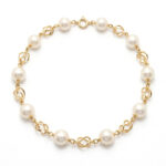 Pulsera comunión perla jaula