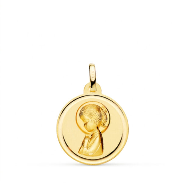 Medalla Virgen niña 18mm