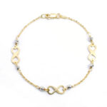 Pulsera bicolor bolas infinito