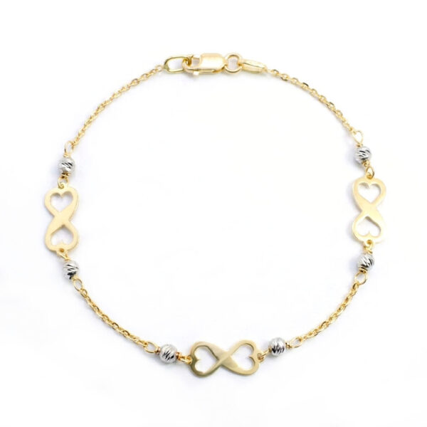Pulsera bicolor bolas infinito