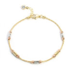 Pulsera tricolor bolas cilindro