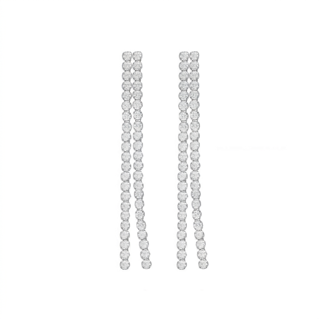 A4479-07HT Pendientes 2 cadena circonita A4479-07HT