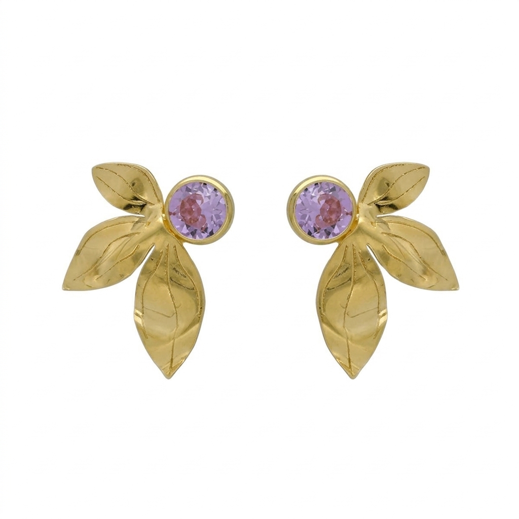 A5273-31DT Pendientes cristal violeta A5273-31DT