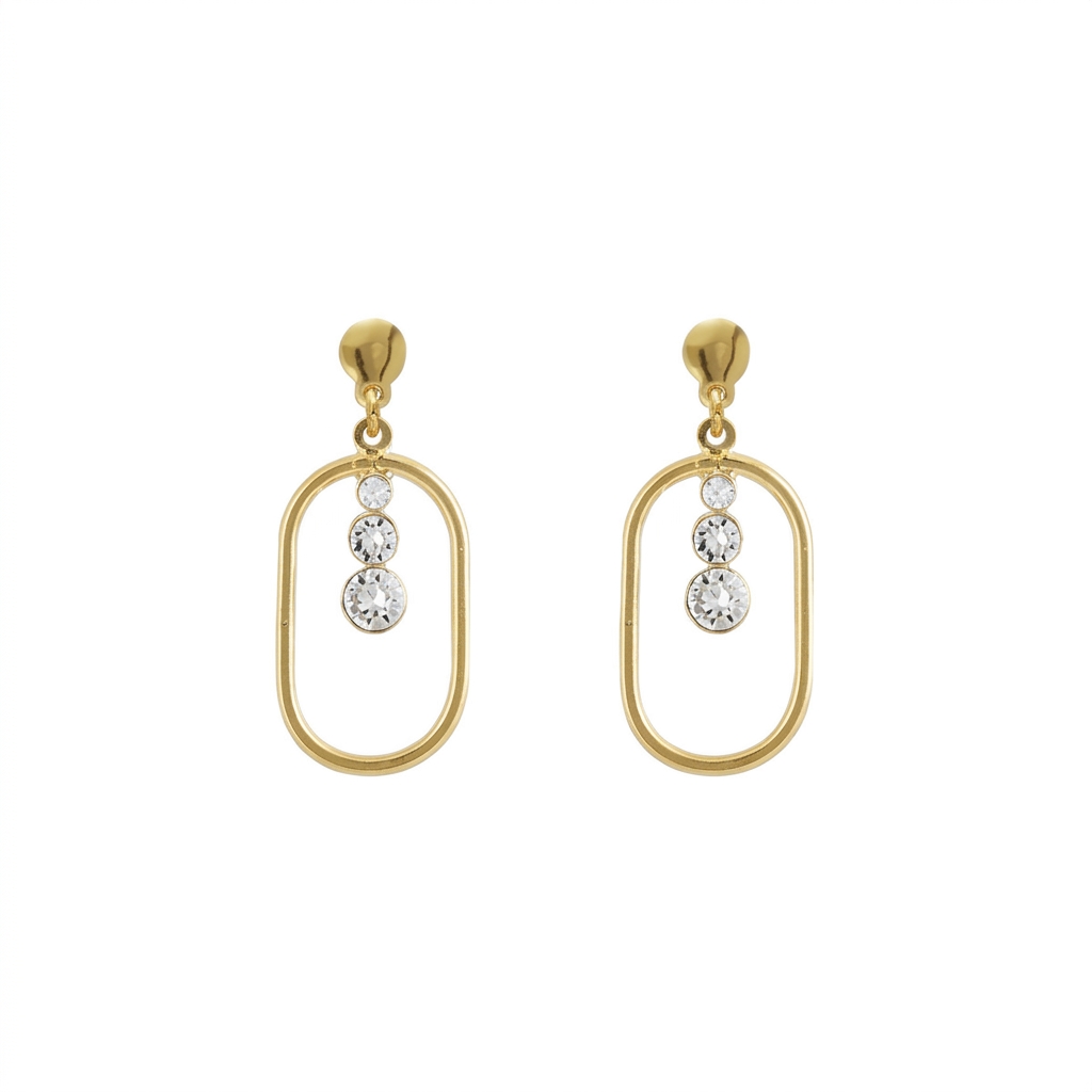 A5297-07DT Pendientes cristal óvalos A5297-07DT
