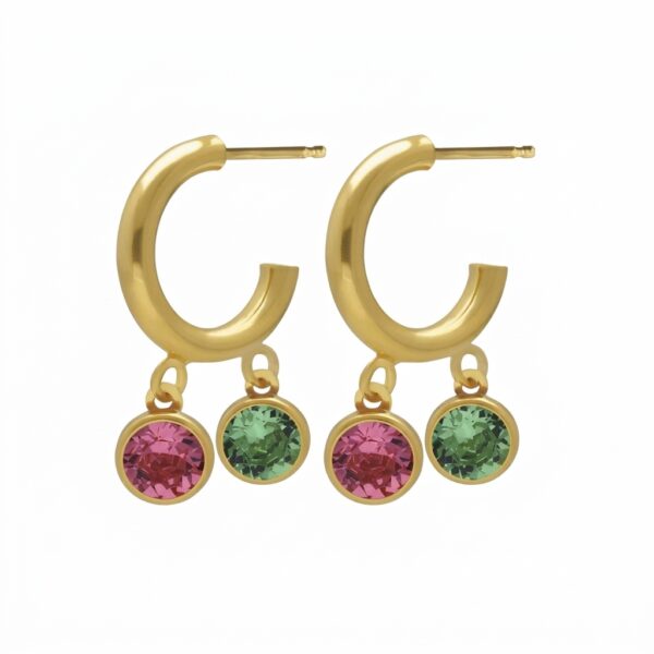 Pendientes multicolor cristal A5607-MDT