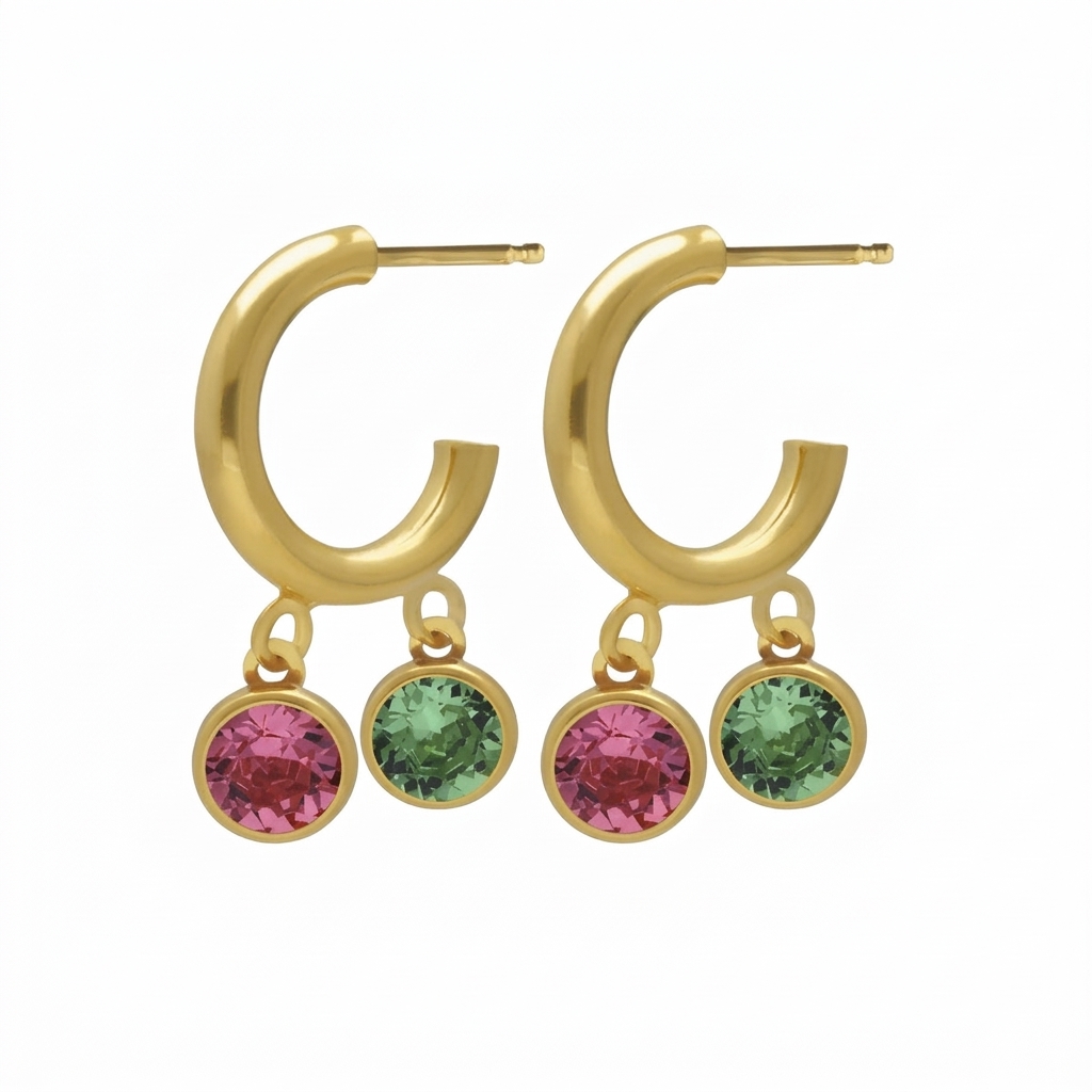 A5607-MDT Pendientes multicolor cristal A5607-MDT