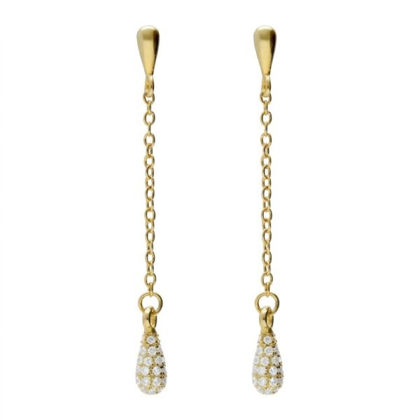 Pendientes largo con circonita A5625-07DG