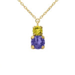 Collar fleur cristal tanzanita A5675-12DG