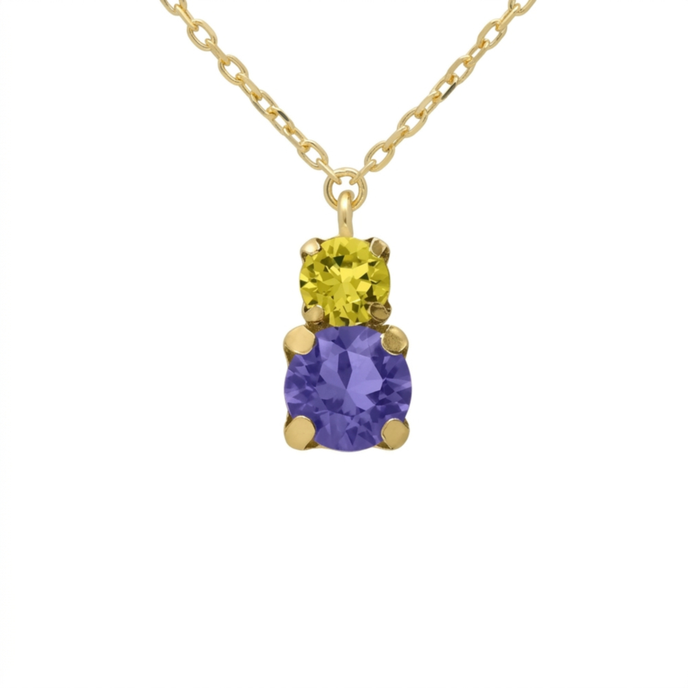 A5675-12DG Collar fleur cristal tanzanita A5675-12DG - Imagen 1