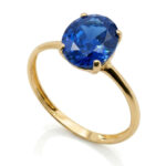Anillo 4 garra zafiro difusión 10x8mm