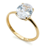 Anillo 4 garra circonita 10x8mm